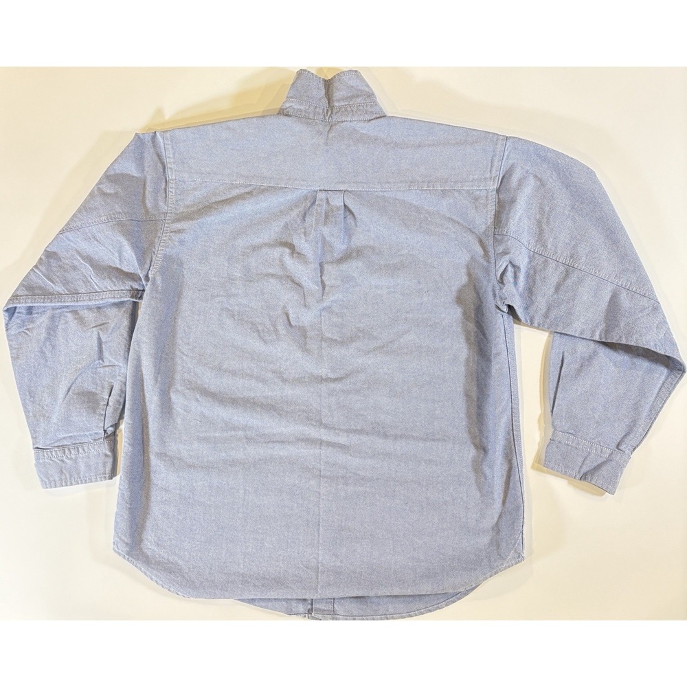 GAP Authentic Oxford Shirt Boys XXL Blue Long Sleeve Button Down Cotton School - Picture 2 of 7